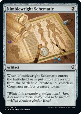 Nimblewright Schematic card from Commander Legends: Battle for Baldur's Gate