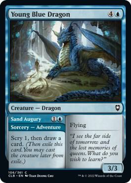 Young Blue Dragon card from Commander Legends: Battle for Baldur's Gate