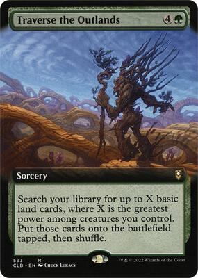 Traverse the Outlands (Extended Art) card from Commander Legends: Battle for Baldur's Gate