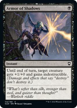Armor of Shadows card from Commander Legends: Battle for Baldur's Gate