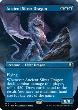 Ancient Silver Dragon (Borderless) card from Commander Legends: Battle for Baldur's Gate