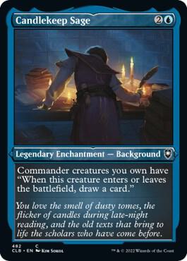 Candlekeep Sage (Foil Etched) card from Commander Legends: Battle for Baldur's Gate