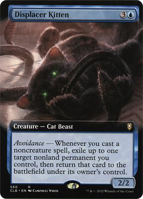 Displacer Kitten (Extended Art) card from Commander Legends: Battle for Baldur's Gate
