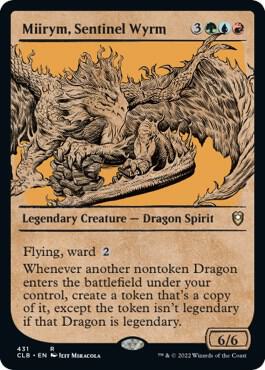 Miirym, Sentinel Wyrm (Showcase) card from Commander Legends: Battle for Baldur's Gate