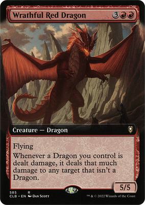 Wrathful Red Dragon (Extended Art) card from Commander Legends: Battle for Baldur's Gate