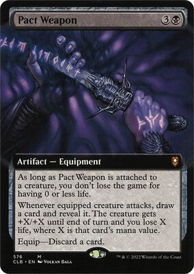 Pact Weapon (Extended Art) card from Commander Legends: Battle for Baldur's Gate