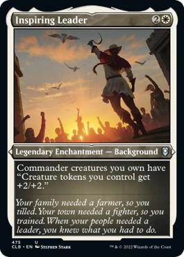 Inspiring Leader (Foil Etched) card from Commander Legends: Battle for Baldur's Gate