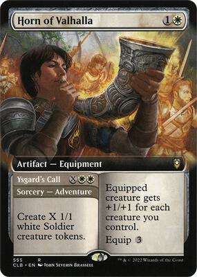 Horn of Valhalla (Extended Art) card from Commander Legends: Battle for Baldur's Gate