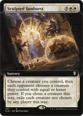 Sculpted Sunburst (Extended Art) card from Commander Legends: Battle for Baldur's Gate