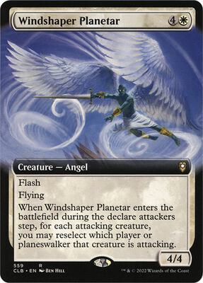 Windshaper Planetar (Extended Art) card from Commander Legends: Battle for Baldur's Gate