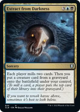 Extract from Darkness card from Commander Legends: Battle for Baldur's Gate