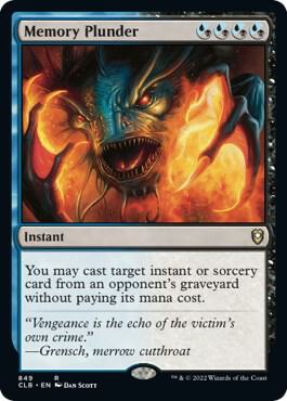 Memory Plunder card from Commander Legends: Battle for Baldur's Gate