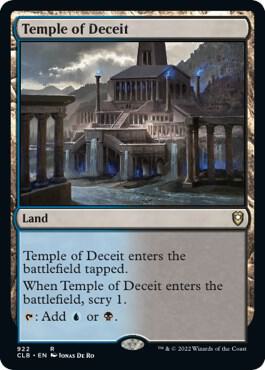 Temple of Deceit card from Commander Legends: Battle for Baldur's Gate
