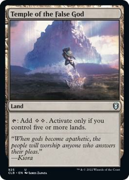 Temple of the False God card from Commander Legends: Battle for Baldur's Gate