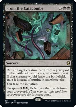 From the Catacombs card from Commander Legends: Battle for Baldur's Gate