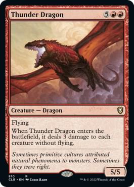 Thunder Dragon card from Commander Legends: Battle for Baldur's Gate
