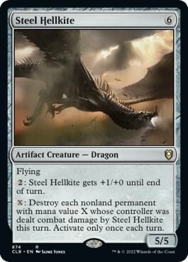 Steel Hellkite card from Commander Legends: Battle for Baldur's Gate
