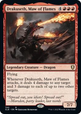 Drakuseth, Maw of Flames card from Commander Legends: Battle for Baldur's Gate