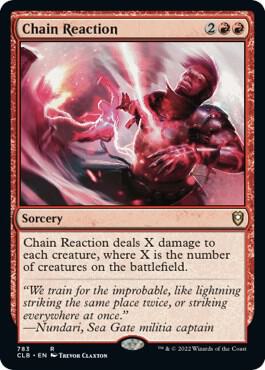 Chain Reaction card from Commander Legends: Battle for Baldur's Gate
