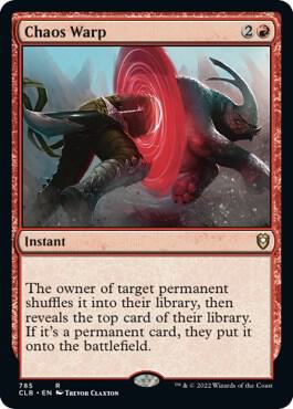 Chaos Warp card from Commander Legends: Battle for Baldur's Gate