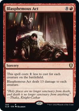 Blasphemous Act card from Commander Legends: Battle for Baldur's Gate