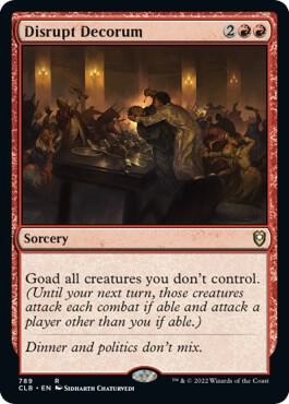 Disrupt Decorum card from Commander Legends: Battle for Baldur's Gate