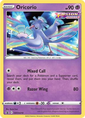 Oricorio - SWSH210 card from SWSH: Sword & Shield Promo Cards