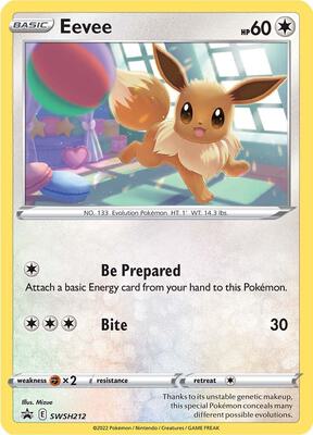 Eevee - SWSH212 card from SWSH: Sword & Shield Promo Cards