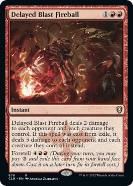 Delayed Blast Fireball card from Commander Legends: Battle for Baldur's Gate