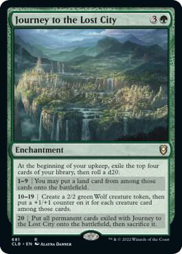 Journey to the Lost City card from Commander Legends: Battle for Baldur's Gate