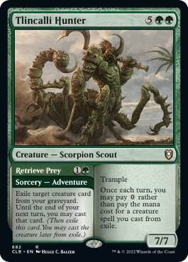 Tlincalli Hunter card from Commander Legends: Battle for Baldur's Gate