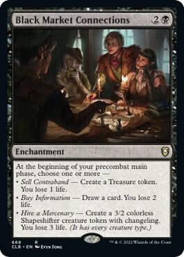 Black Market Connections card from Commander Legends: Battle for Baldur's Gate