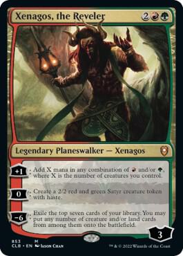 Xenagos, the Reveler card from Commander Legends: Battle for Baldur's Gate