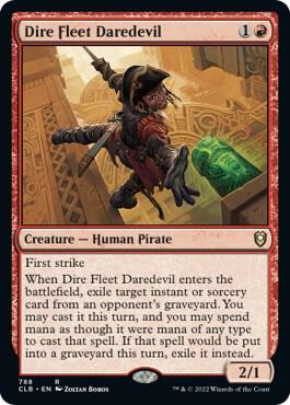 Dire Fleet Daredevil card from Commander Legends: Battle for Baldur's Gate