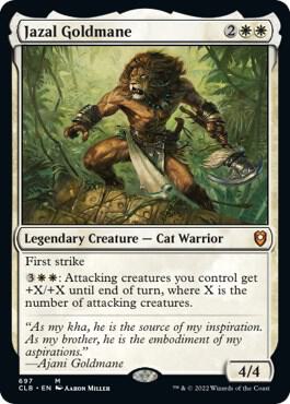 Jazal Goldmane card from Commander Legends: Battle for Baldur's Gate