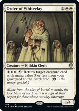 Order of Whiteclay card from Commander Legends: Battle for Baldur's Gate