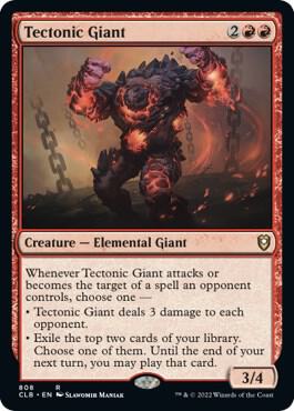 Tectonic Giant card from Commander Legends: Battle for Baldur's Gate