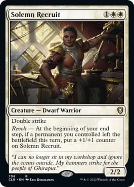 Solemn Recruit card from Commander Legends: Battle for Baldur's Gate