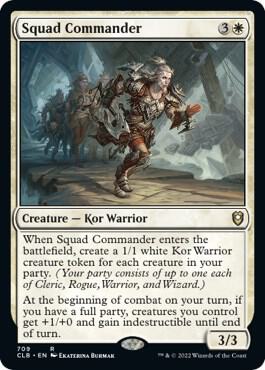Squad Commander card from Commander Legends: Battle for Baldur's Gate