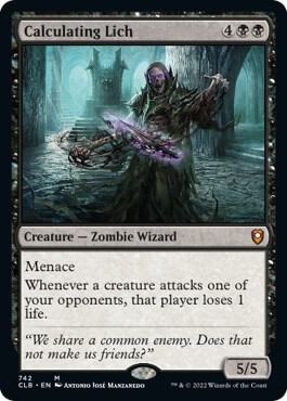 Calculating Lich card from Commander Legends: Battle for Baldur's Gate