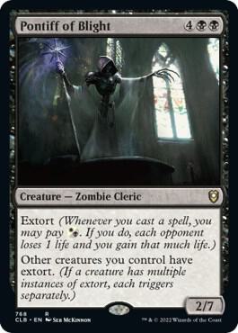 Pontiff of Blight card from Commander Legends: Battle for Baldur's Gate