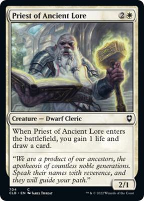 Priest of Ancient Lore card from Commander Legends: Battle for Baldur's Gate