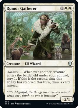 Rumor Gatherer card from Commander Legends: Battle for Baldur's Gate