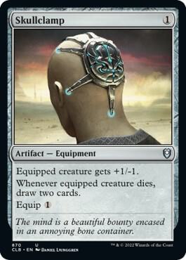 Skullclamp card from Commander Legends: Battle for Baldur's Gate