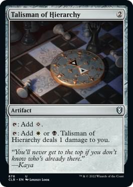 Talisman of Hierarchy card from Commander Legends: Battle for Baldur's Gate