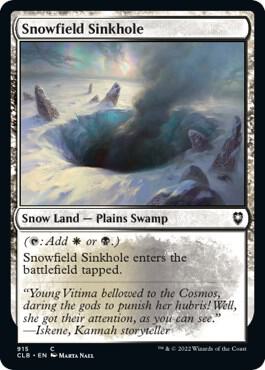 Snowfield Sinkhole card from Commander Legends: Battle for Baldur's Gate