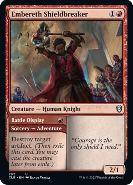 Embereth Shieldbreaker card from Commander Legends: Battle for Baldur's Gate