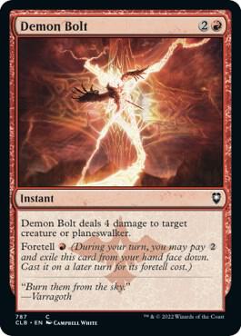Demon Bolt card from Commander Legends: Battle for Baldur's Gate