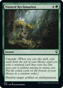 Natural Reclamation card from Commander Legends: Battle for Baldur's Gate