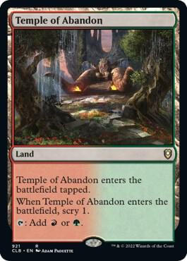 Temple of Abandon card from Commander Legends: Battle for Baldur's Gate
